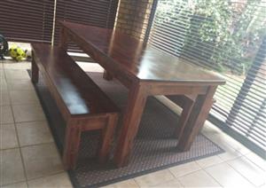 Solid hand crafted dining table