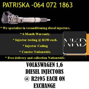 VOLKSWAGEN 1,6 DIESEL INJECTORS FOR SALE