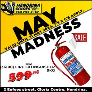  Fire Extinguisher 9KG: NOW ONLY R599.00!