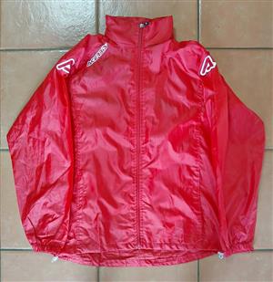 Acerbis rain jacket with packable hood.