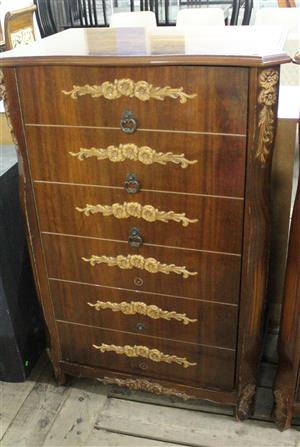 BROWN CHEST OF DRAWER S065271B