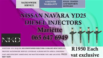 UNFORSEEN ENGIN NOISE INJECTORS NISSAN NAVARA YD25