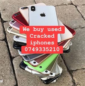 We buy cracked iphones We collect Call or WhatsApp 