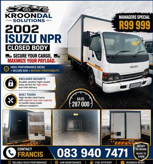 2002 Isuzu NPR Closed Body Truck
