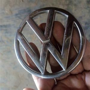VW crome badge