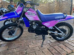 PW80 Automatic 2 stroke Has a Pink Sticker kit but Can Change The Sticker Kit 