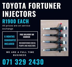 TOYOTA FORTUNER INJECTORS FOR SALE WITH WARRANTY 