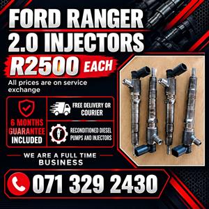 FORD RANGER 2.0 BI TURBO DIESEL INJECTORS FOR SALE WITH WARRANTY INCLUDED 