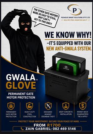 Money back guarantee. Protect your gate motor permanently against theft !!
