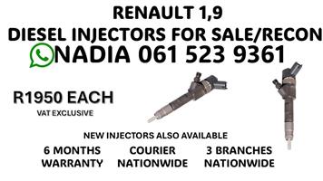 RENAULT 1,9 DIESEL INJECTORS FOR SALE OR RECON
