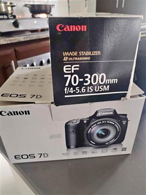 Cannon 7D body  lense battery memory card charger bag