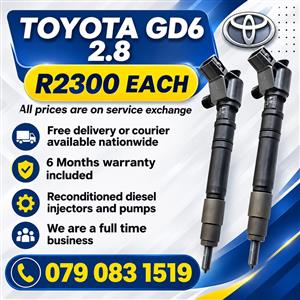 TOYOTA GD6 2.8 INJECTORS FOR SALE WITH WARRANTY 