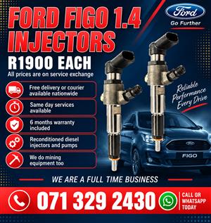 FORD FIGO 1.4 INJECTORS FOR SALE WITH WARRANTY 