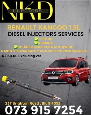 Renault Kangoo 1.5L Injectors On Repairs with warranty 