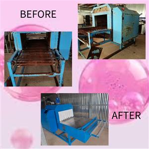 “Shrinkwrap machine services: repairs, upgrades, rebuilds, automation. Component
