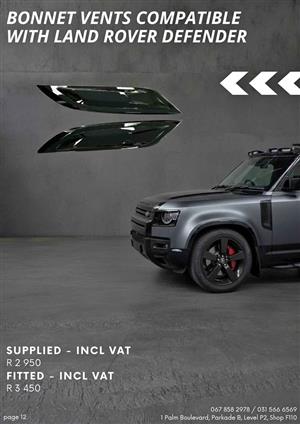 Bonnet Vents compatible with Land Rover Defender - Fitted