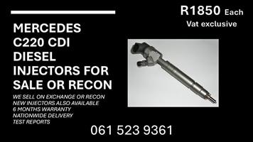 MERCEDES C220 CDI DIESEL INJECTORS-FREE COURIER NATIONWIDE