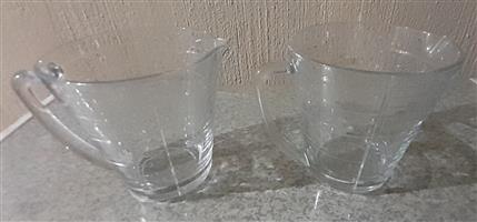 2  Glass mesuring jars for sale
