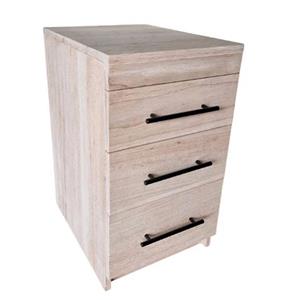 3 Drawer solid pine wood pedestal cabinet