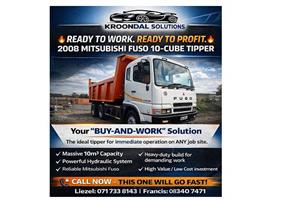 2008 Mitsubishi fuso ten cubic tipper
