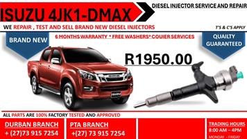 Isuzu 4JK1 DMAX Diesel Injectors 