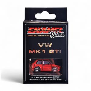 VW MK1 GTI Red - Die-Cast Enamel Keychain