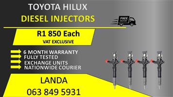 TOYOTA HILUX DIESEL INJECTORS FOR SALE OR RECON WITH WARRANTY 