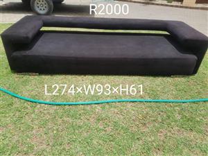 Long black couch for sale