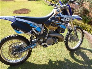 Yamaha YZ 250 dirt bike.