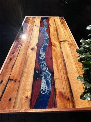 Handcrafted Resin Table