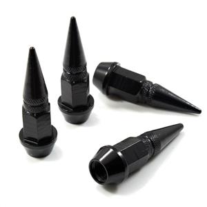 Aluminium Tire Valve Stem Cap Spike Black