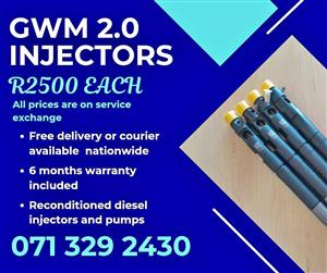 GWM 2.0 INJECTORS FOR SALE WITH WARRANTY