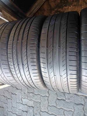 4 X 225/45/17 continental runflat tyres for sell 