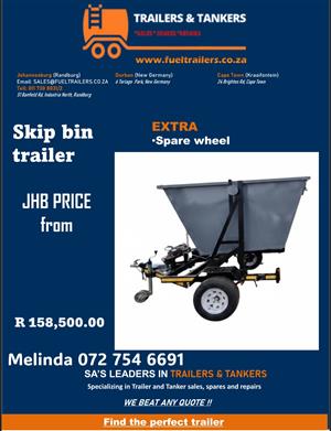 Skip Bin Trailer with Bin