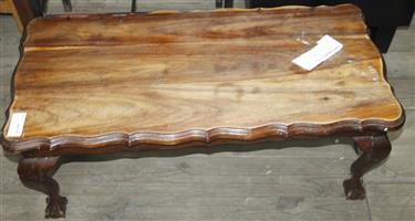 Brown ball and claw coffee table S047039A #Rosettenvillepawnshop