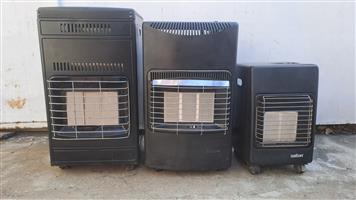 Gas Heaters . Three to choose from for all three. No gas Cyl
