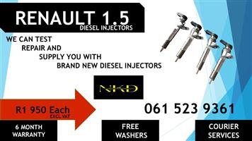 DIESEL INJECTORS FOR RENAULT 1.5  FOR SALE WITH TEST REPORTS 