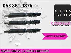 NISSAN MICRA 1.5 DIESEL INJECTORS FOR SALE OR RECON WITH WARRANTY