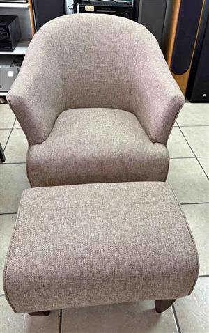 Stylish Accent Chair with Ottoman