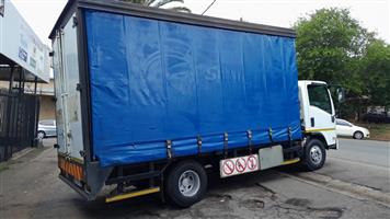 Isuzu npr400 tautliner with dropsides