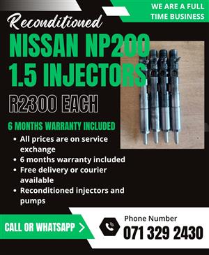 NISSAN NP200 1.5 INJECTORS FOR SALE WITH WARRANTY 