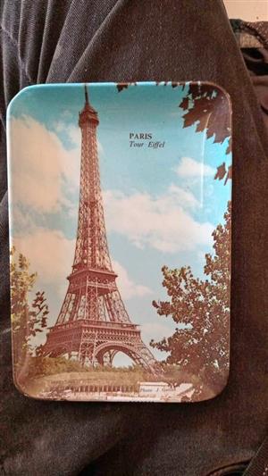 OriginalCopyrighted Parisian souvenir tray made in Italy. J Guillot. Paris tower