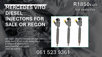 MERCEDES VITO DIESEL INJECTORS FOR SALE WITH TEST REPORTS 