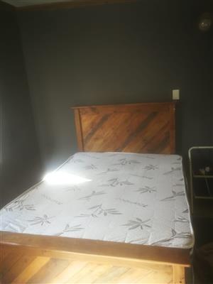 Double Bed and fridge freezer