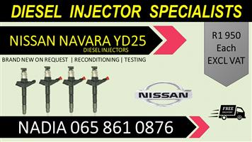 YD25 NISSAN NAVARA DIESEL INJECTORS FOR SALE OR TO RECON