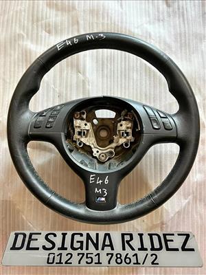 BMW E46 M3 STEERING WHEEL (AIRBAG SOLD SEPARATLEY) AVAILABLE.