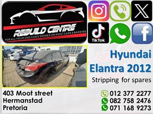 Hyundai Elantra 2012 stripping for parts.