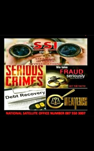 SSICONSULTANTS EST.1995 t/a STRATEGIC IN-DEPTH INVESTIGATIONS ALL HOURS 0824121149