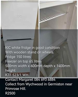 KIC white fridge/freezer