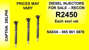 CAPTIVA DELPHI DIESEL INJECTORS FOR SALE OR TO RECON